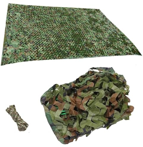 Tarnnetz 2x3m 2x10m 3x4m 3x6m 4x4m 4x6m Tarp Wasserdicht Tarnzelt Fotografie Jagd Sonnenschutz Camouflage Netz Bundeswehr Militaire(W 1.5 X H 1 m)