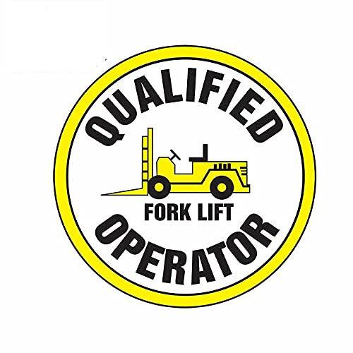 13 cm x 13 cm Zertifizierter Gabelstaplerfahrer Schutzhelm Aufkleber Karosserie Aufkleber Abschleppmotor