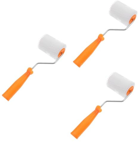 Veemoon 3stücke Selbstnivellierender Spiked Defoaming Roller Für Epoxidharz Und Bodenbeschichtungen Zum Entfernen Von Luftblasen Selbstnivellierenden Zementoberflächen