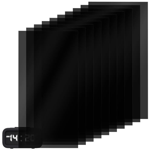 10 Blätter Led Licht Dimmer Folie 20 X 10 Cm Selbstklebende Lichtdimmer Aufkleber Leds Abdeckung Dimmen 50% Zuschneidbare Tönungsfolie Schwarze Abdunklungsfolie Für Wecker Monitore Led-Leuchten