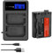 NP-FZ100 NP FZ100 NPFZ100 2600mAh Battery + LCD Dual USB Charger，Compatible For Sony，for Alpha A7III A7R III A9 Alpha 9 A7R3 A6600 Cameras(1BatteryWithCharger)