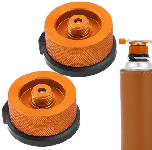 2 Stück Gaskartuschen Adapter Für Campingkocher, Gaskartuschen Adapter Bajonett Schraubventil, Gasadapter Conversion Kopfadapter, Outdoor Gasflaschenadapter Für Campingzubehör