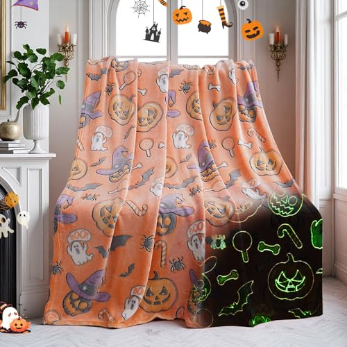 Kuscheldecke Kinder,Einhorn Decke Kuscheldecke, Einhorn Geschenke für mädchen Super Weiche und Warme Decke, Kuschelig Warme Geschenk Decke (Pumpkin, 150x200 cm)