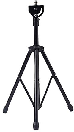 BESPORTBLE Metall Dreibein Stativ Höhenverstellbar für Dumb Drum Practice Pad Trommel Zubehör Schwarz Percussion Ständer mit Rutschfesten Gummifüßen