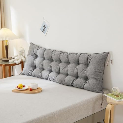 Rückenkissen Bett, Rückenlehne Kissen für Sofa, Bequem und Weich Lesekissen für Bett und Sofa, Bett Kopfteil Kissen Lendenkissen Kopfstütze,03,120x50cm