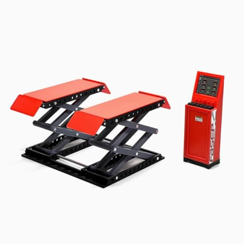 1/18 Scale Kleine Scherenhebebühne Modell, DIY Autowerkstatt Modell für benutzerdefinierte Auto-Szenen, Display-Sammlungen und Geschenk für Automobil-Enthusiasten