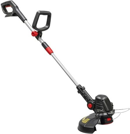 Outsunny Akku Rasentrimmer 2-in-1 Freischneider mit 30 cm Schnittbreite | Verstellbarer Griff, Neigbarer Motorkopf, Rasenkantenschneider, für Garten, Hof, Exkl. Akku und Ladegerät