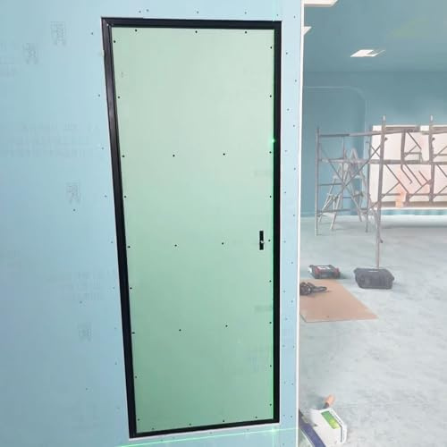 Generico Sportello di Accesso Incassato in Alluminio con Serratura, 500 mm x 800 mm – Copertura Resistente per Fori a Muro per Cavi, Fili e condotti – Pannello per controsoffitto in cartongesso con t