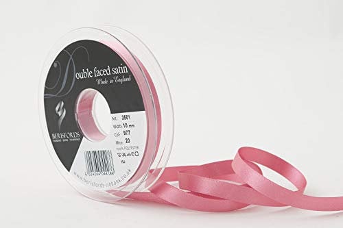 Berisfords Double FACE Poly Satin Ribbon, Mauve, 10 mm