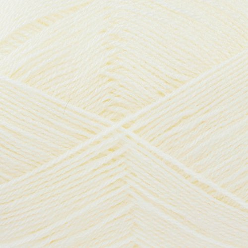 King Cole Big Value Baby 4 Ply Yarn 100% Acrylic 4ply Knitting Wool 100g Ball (Cream - 46)