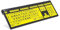 LogicKeyboard LKB-LPBY-BJPU-DE Slimline Tastatur XL-Print Black on Yellow PC Nero