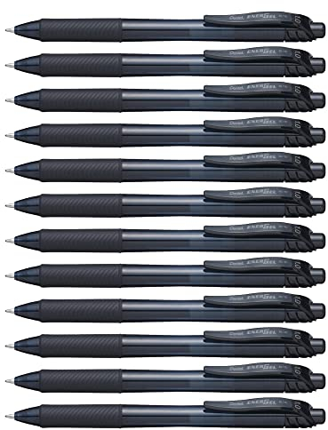 Pentel BL110-A Gel-Tintenroller EnerGel mit Druckmechanik 1,0 mm Kugeldurchmesser, 12 Stück