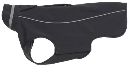 Kruuse Buster Softshell - Hundemantel, Schwarz - Black Pepper, X-Large, Softshell, Wasserfest, Winter, Einstellbar, Atmungsaktiv