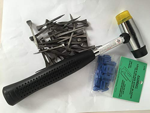 Lead & Glass Stop Blocks, Glazing Hammer & Horseshoe Nails