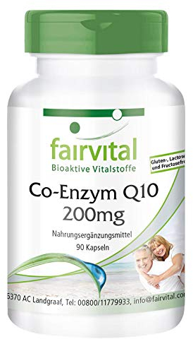 Fairvital | Coenzima Q10 200mg - per 3 mesi - VEGAN - alto dosaggio - 90 capsule - ubichinone