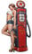T&D Nostalgie Blechschild Tanksäule Gasoline Pin Up Girl Retro Metallschild US Deko 80 cm