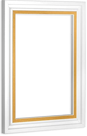 Bildershop-24 Schattenfugenrahmen Gladi10 zum Einrahmen von Acrylglas, Glas, Alu-Dibond, Forex Bildträgern Neu mit 0.5cm Schattenfuge Gladi10 60x90cm Weiß (matt)