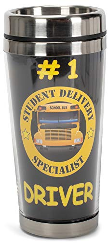 Dicksons Number 1 Bus Driver, Student Delivery Specialist 16 Ounce Stainless Steel Travel Tumbler Mug