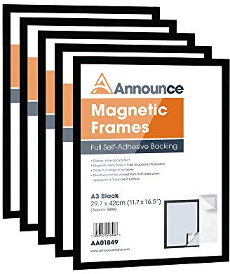 Announce Magnetic Frame A3 Black (Pack of 2) AA01849