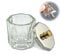 Clest F&H Nail Art Clear Dappen Dishes Cup with Lid for Acrylic Liquid Powder Styling Tool (2#)