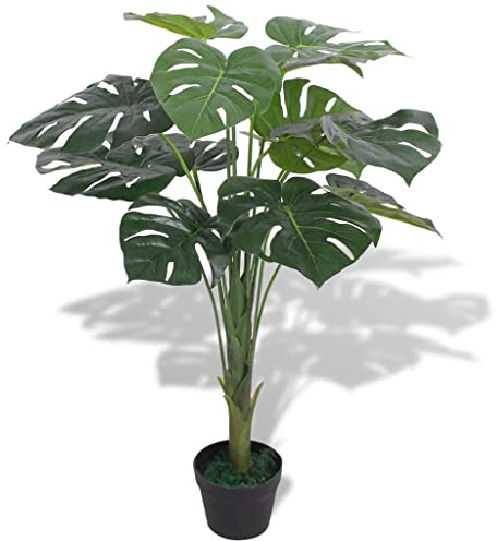 vidaXL Künstliche Monstera Fensterblatt mit Topf Dekorationspflanze 70 cm Grün