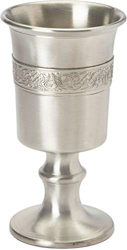 I LUV LTD 370ml Kelch mit Keltischem Drachen-Design. Zinn mit Satin-Finish