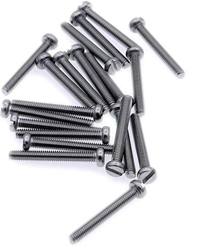 M4 (4mm x 25mm) Slot Cheese Machine Screw (Bolt) - Stainless Steel (A2) (Pack of 20)