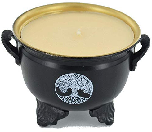 Kessel Soja Wachskerze Baum des Lebens heidnisches Symbol Wicca Alter Zubehör