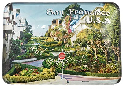 3D Lombard Street san Francisco usa kühlschrank kühlschrankmagnet Kristallglas Magnet Tourist Reise Souvenir Sammlung Geschenk magnetische Aufkleber Home küche Dekoration