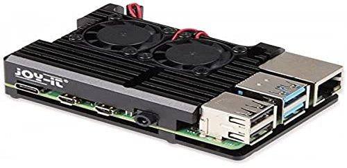 Joy-It 2140232 rb-alucasep4+07fan Armor Case Block Active SBC-Gehaeuse Passend Fuer (Entwicklungskits): Raspberry Pi inkl. akti