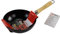 alpina Poêle Wok cuisine induction/standard 20 cm avec manche en bois, Noir