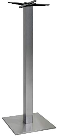 Dublino Stehtischgestell Tischbein Edelstahl | Premium | PD7588inox/110 | INOX | Stehtisch | Höhe 108 cm | 21 kg | Bodenplatte 45x45 cm | max. Tischplattengröße 70x70 / Ø 90 cm