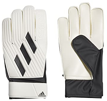 adidas Mens Goalkeeper Gloves (W/O Fingersave) Tiro Gl Clb, White/Black, GI6382, 9 EU