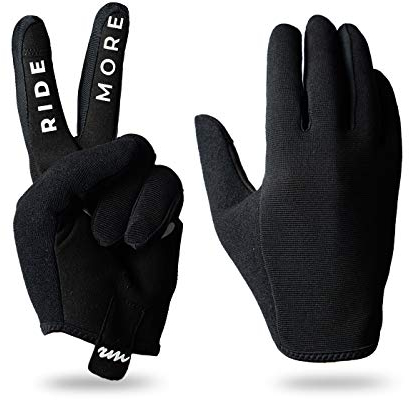 RideMore - Freestyle Fahrradhandschuhe für Herren und Damen | für BMX-, Roller-, MTB- und Radfahrer | Hochwertige Slip-On-Handschuhe mit starkem Grip und Touchscreen (Blck,S)