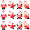 VALICLUD 12Pcs Weihnachtsschmuck Miniatur Santa Claus Figuren Dekorationen Schöne Weihnachten Handwerk Niedlichen Harz Mini Weihnachtsfiguren (Gemischter Stil)