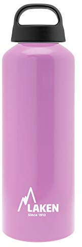 LAKEN Bouteille d'eau en Aluminium Classic de avec Bouchon à vis et Goulot Large, Gourde Alum 0,75 Litre, Rose