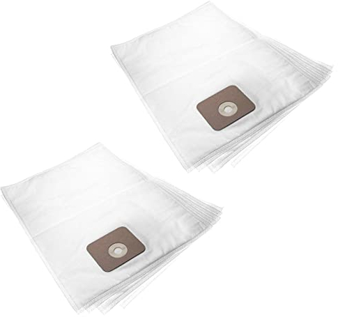 vhbw 10x sacs compatible avec Nilfisk Multi 20, 20 CR, 20 CR EU, 20 Inox, 20 T, 20 T INOX, 30 Inox, 30 T aspirateur - microfibres non tissées, blanc