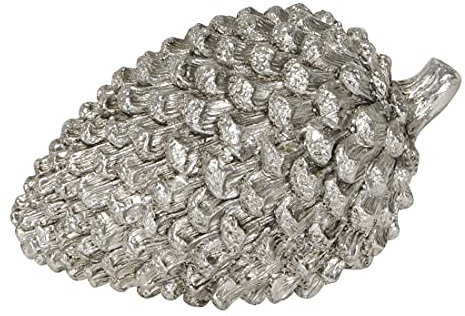 großer dekorativer Tannenzapfen Dekozapfen Tannenzapfen antik silberfarbig