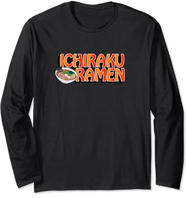 Naruto Shippuden Ichiraku Bol Ramen avec Logo Anime Manche Longue