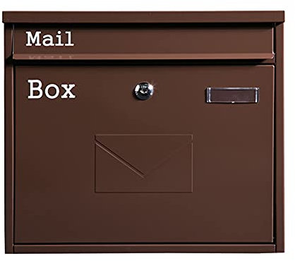 YRHH Großer Briefkasten Aus Stahl Mit Doppeltem Zugriff An Der Wand Befestigter Briefkasten Abschließbarer Wetterfester Briefkasten Retro-Wandbehang Briefkasten Für Textvorschläge