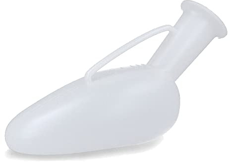 Orinal para hombres, urinal personas mayores, con asa, camping, inodoro Portátil Hombre, Urinario Emergencia 1l, vacenilla, botella orinar hombre