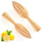 Toaazhy 2 Pcs Lemon Squeezer，Hand held Citrus Juicer，Wooden Lemon Juicer Hand Tool， Manual Wooden Citrus Reamer for Fruit Lime Daily Home Kitchens Tool Bar Cafe Restaurant Use