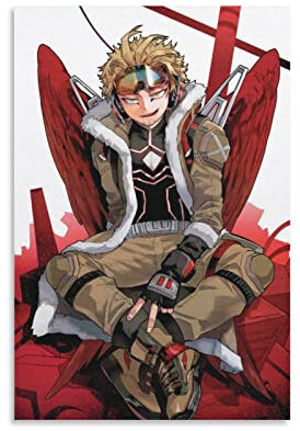 Hawks Bnha Manga Cover Poster Dekorative Malerei Leinwand Wandposter und Kunstbild Druck Moderne Familie Schlafzimmer Dekor Poster 40 x 60 cm