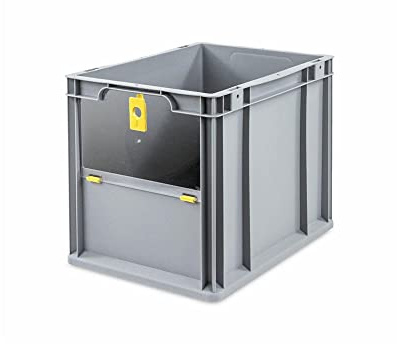 PROREGAL Eurobox NextGen Insight Cover | HxBxT 32x30x40 | 30 Liter | Hoch/Gelb | Eurobehälter, Transportbox, Transportbehälter, Stapelbehälter