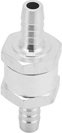 Einweg-Inline-Rückschlagventil Rückschlagventil Luft Wasser Gas Rückschlagventil Aluminiumlegierung für Kraftstoff Benzin Öl Benzin Wasser (8mm)