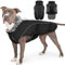 Hundemantel XXL, Hundepullover Grosse Hunde Hundemantel Winter Große Hunde Hundemantel mit Bauchschutz Pullover Hund Winter Hundeanzug Fashion Sports Hundemantel(Schwarz, 2XL)