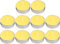 Lot de 10 bougies chauffe-plat, durée de combustion de 2 heures, bougies chauffe-plat, multi-usages, décoration d'intérieur, éclairage coloré pour maison, événement, Noël (jaune)