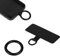 Luter Telefon Halteband Patch, Schwarzes Metall Handy Lanyard Pads mit 1 Metallfederring Robust Handy Tether Table Telefon Lasche für Handy Ersatzteil