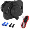 CGEAMDY 12V/24V Autoladebuchse, USB-Schnellladebuchse, Wasserdichte Zigarettenanzünderbuchse, Autoeinbausteckdose, Geeignet für Pkw Lkw Motorrad Wohnwagen Marine