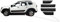 boa line Corredo del corpo del modanatura laterale della protezione della porta dell'ABS 4 pc, 2018-2023 per Dacia Duster, Nero